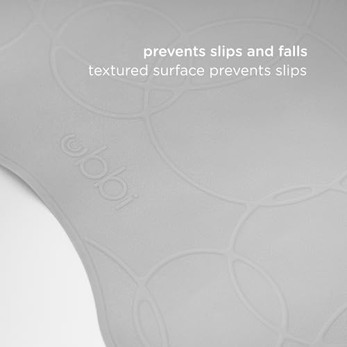 Ubbi Cushioned Non-Slip Bath Mat for Baby Gray