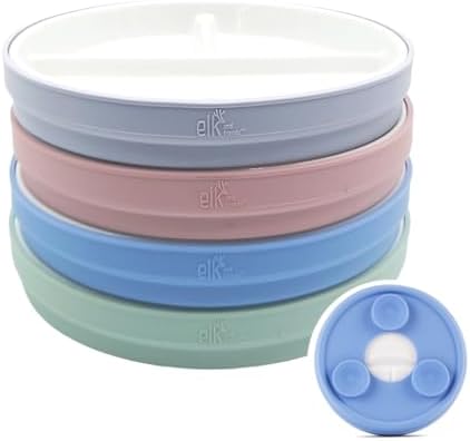 Elk and Friends Kids 67 Porcelain Plates with Silicone Sleeves