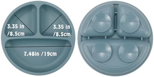 PandaEar Baby Feeding Set - 3 Plates 3 Spoons BPA-Free