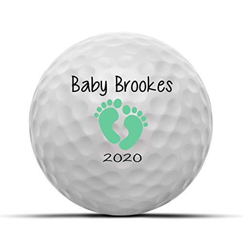 Baby Feet Announcement Personalized Golf Balls Set of 3