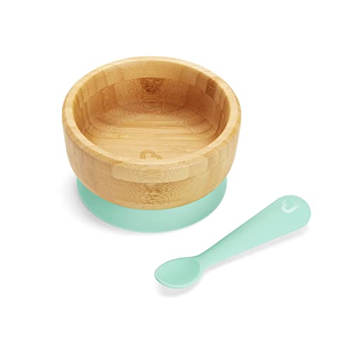 Munchkin Non-Toxic Bamboo Suction Bowl and Spoon Set