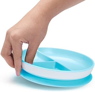 Munchkin Stay Put Bowls and Divided Plates 5 Pack Blue Green Purple