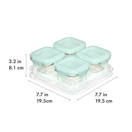 OXO Tot Glass Food Storage Containers 4 oz Opal