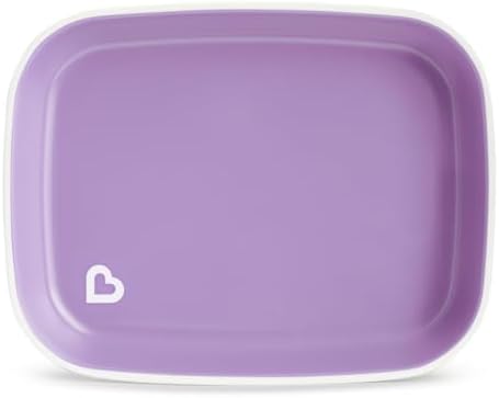 Munchkin Splash 4 Piece Toddler Plates Pink Purple 1