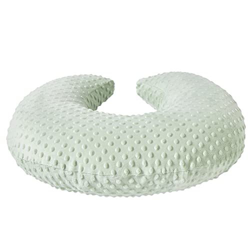 Baby Nursing Pillow with Breathable Slipcover Green
