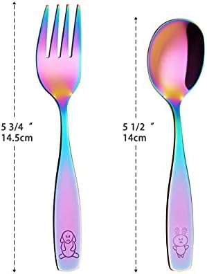 ANNOVA Kids Stainless Steel Flatware Set 6PCS Rainbow