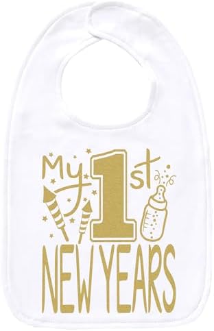 Aidens Corner My 1st New Year Gold Bib