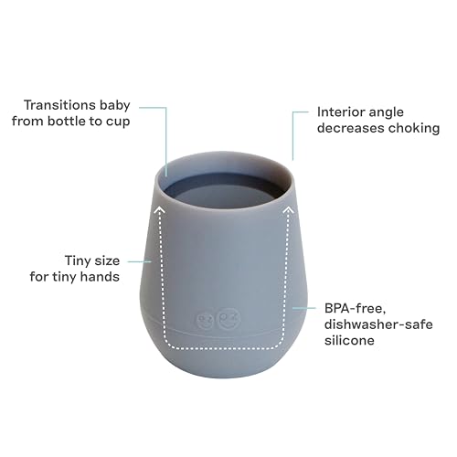 ezpz Tiny Cup Gray 4 Months Training Cup for Infants