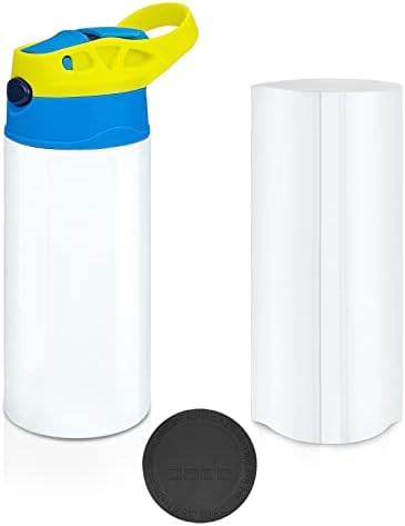XccMe Kids Sublimation Tumbler 12oz Sippy Cup with Handle