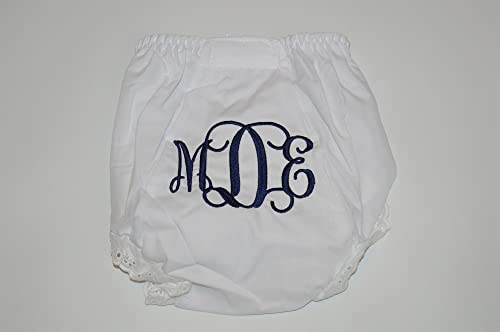 Personalized Diaper Cover with Eyelet Lace