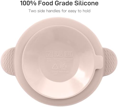 Eascrozn Silicone Baby Feeding Set 3 Bowls 3 Spoons