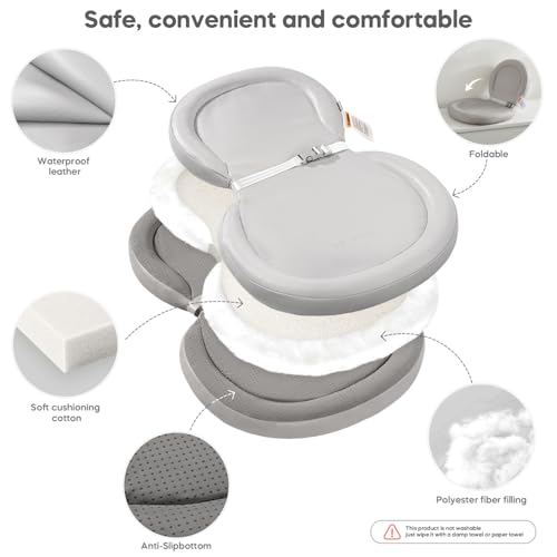 Mamatepe Foldable Baby Changing Pad 30X19 Gray