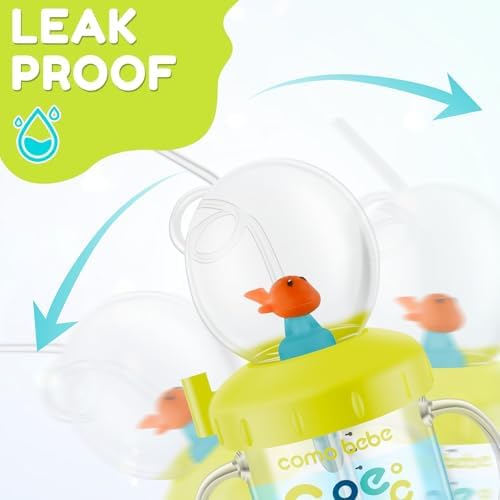 Cute Whale Sippy Cup with Spouting Effect and Leak Proof Design
