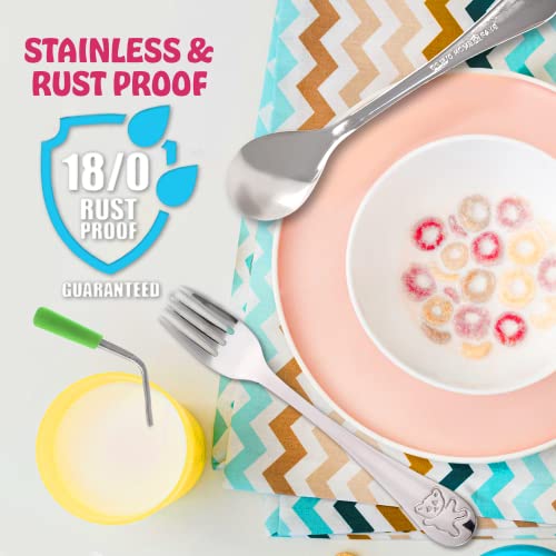 HOMEFAVE 15-Piece Toddler Silverware Set
