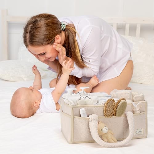 PeraBella Diaper Caddy Organizer - Changing Table Car Caddy for Baby Essentials
