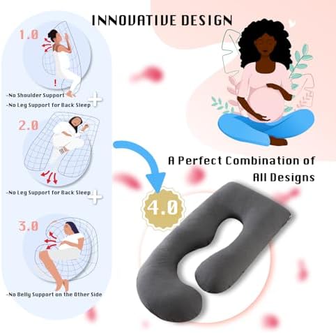 ALLOPERA Full-Body Maternity Pillow with Velvet Cover
