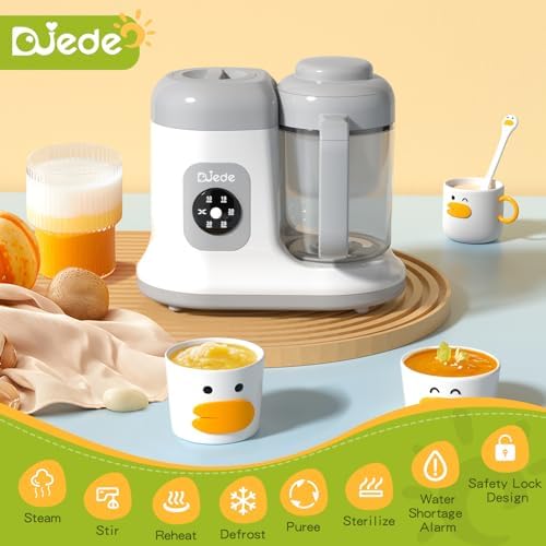 Duede Baby Food Maker One Button Control Steamer Puree Blender
