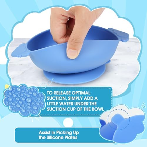 Tikmos 6 Pack Baby Bowls with Suction