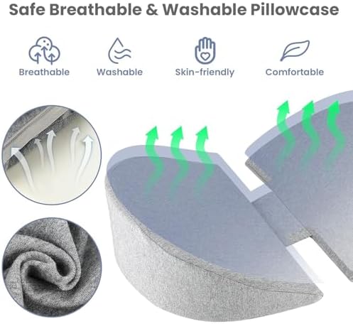 WEIKA Pregnancy Pillow with Memory Foam and Adjustable Support