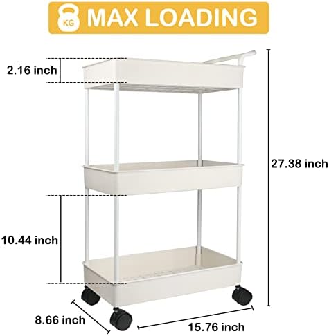 Volnamal Baby Diaper Caddy Movable Cart for Newborn Essentials