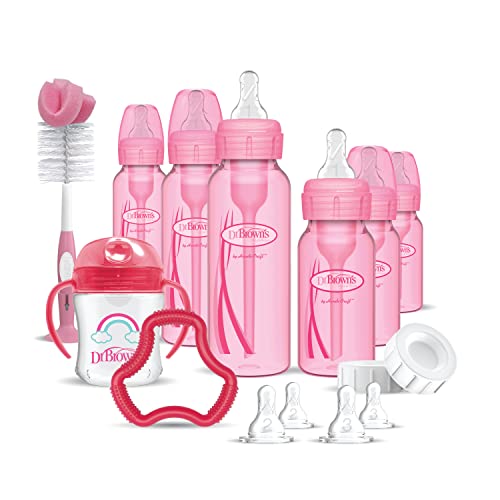 Dr Browns Natural Flow Anti-Colic Gift Set with Pink Accents