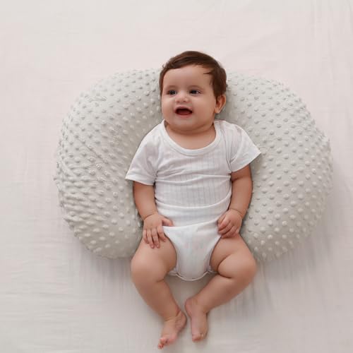 Baby Nursing Pillow with Breathable Slipcover for Breastfeeding and Tummy Time