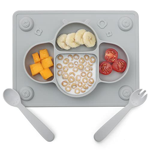 ROCCED Silicone Baby Plates with Suction