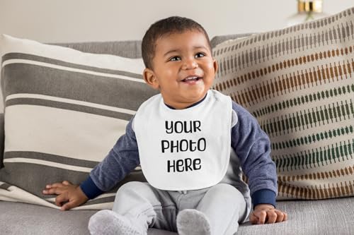 Custom Photo Baby Bib - Quipo Handmade for Boys Girls