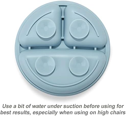 PandaEar Divided Silicone Toddler Plates - 3 Pack