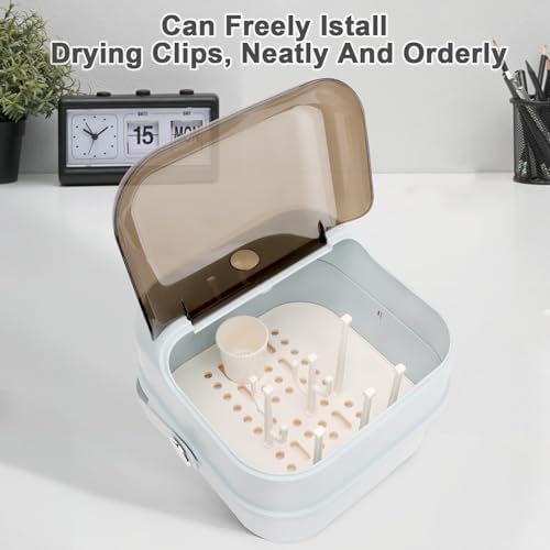 Baby Bottle Holder with Dust-Proof Lid and Cutlery Storage