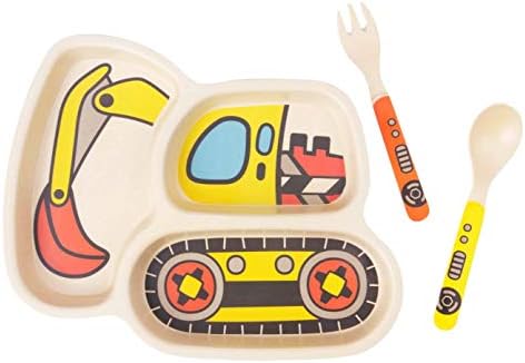 Lightening Kid Plate Set Bamboo Toddler Plates