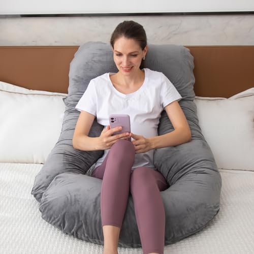MOON PINE Pregnancy Pillow with Dark Grey Cover