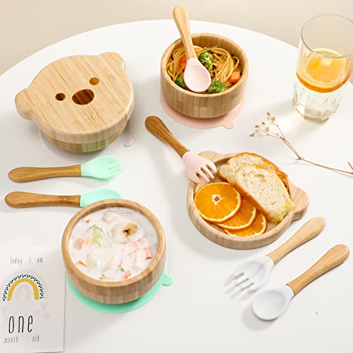 HI BABY MONMENT Baby Bowls with Lid Set - 3PC Pink