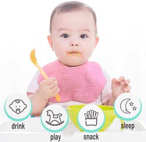 EllieHouse 10Pack Muslin Drool Bibs for Babies