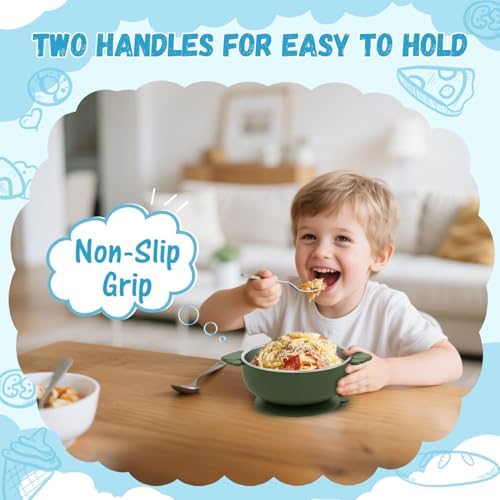 Tikmos 6 Pack Baby Bowls with Suction