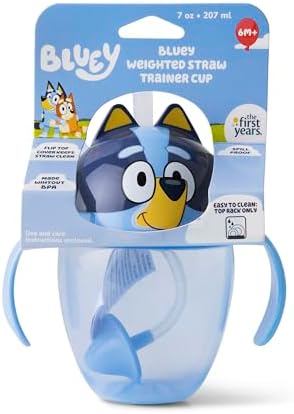 The First Years Bluey Weighted Straw Cup for Toddlers