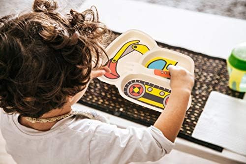 Lightening Kid Plate Set Bamboo Toddler Plates