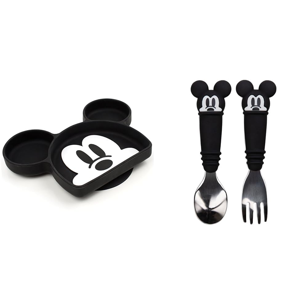 Bumkins Mickey Mouse Silicone Plate Set for 18 Mos