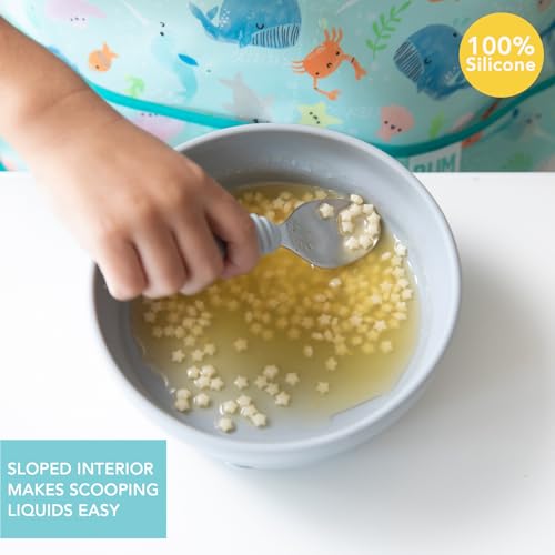 Bumkins Baby Bowl with Suction Gray