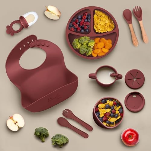 LimeOr Silicone Baby Feeding Set - BPA-Free 6-12 Months