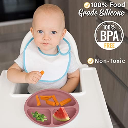 RYASHOP Silicone Baby Plates with Suction