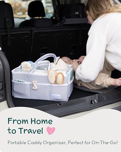 Lily Miles Diaper Caddy - Large Organize Tote for Newborn Essentials