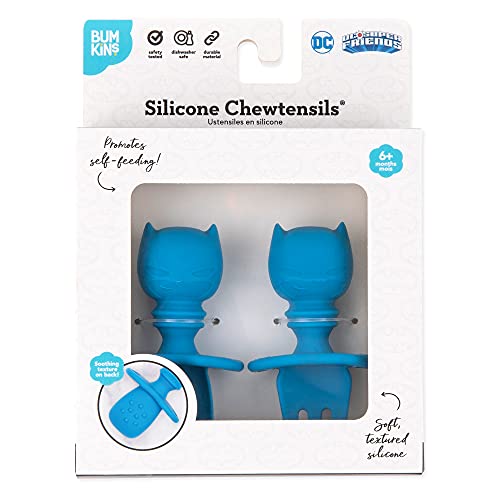 Bumkins Baby Utensils Set - Batman Blue 6 Months