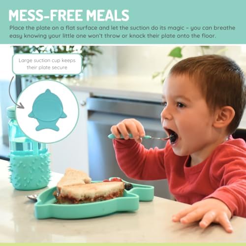 melii Divided Silicone Suction Plate for Babies and Toddlers