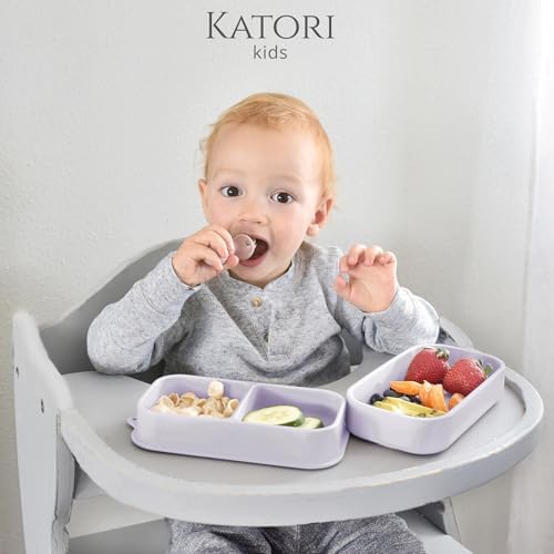 KATORI Kids Suction Plate Set 5pc with Travel Bag