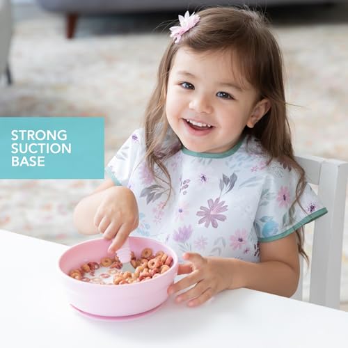 Bumkins Baby Bowl with Suction Base Pink 1
