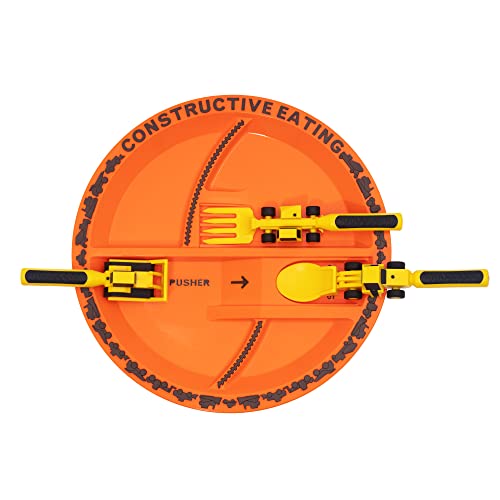 Constructive Eating Plate Utensils Set for Toddlers Ages 1-3