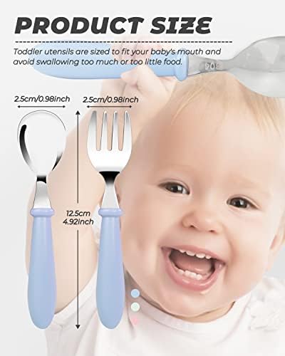 DF DUALFERV Toddler Utensils Set 10 Pcs BPA Free