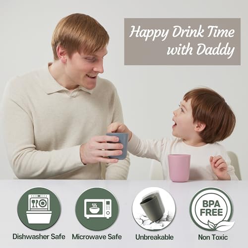 Dulce Worlds SUGARCANE Kids Cup 10 oz - 5 Pack Gray Pink 1