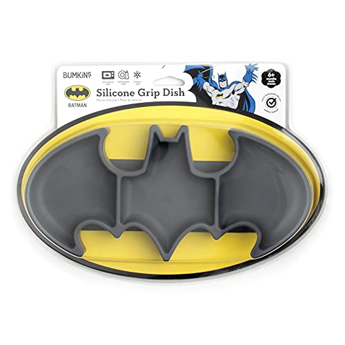 Bumkins Toddler Suction Plate Batman Gray